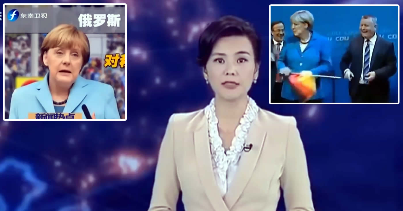 Merkel im chinesischen TV