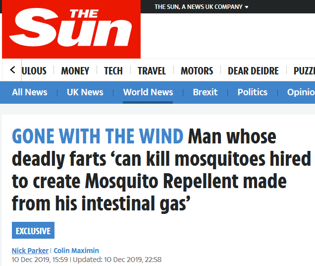 Deadly gas for mosquitos?