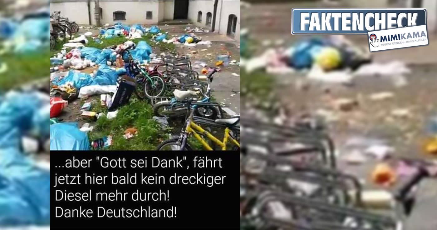 Faktencheck zu "Augsburg: Müll vor Asylantenheim"