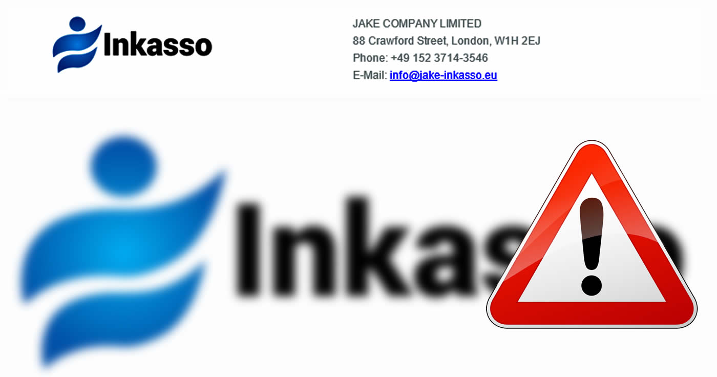 Screenshot: Achtung vor Inkasso-Mahnungen der JAKE COMPANY LIMITED
