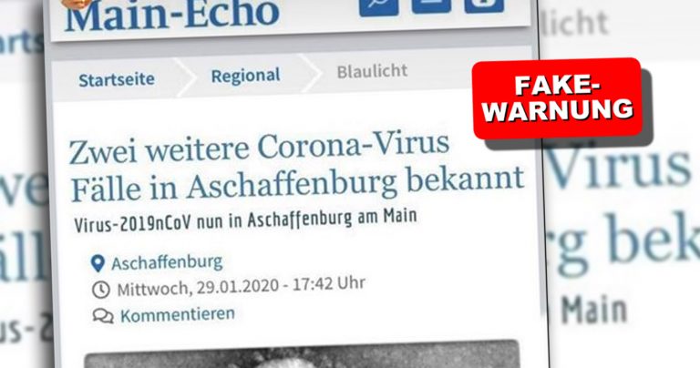 Erfundene Coronavirus-Fälle in Deutschland: Zeitungsartikel gefälscht!