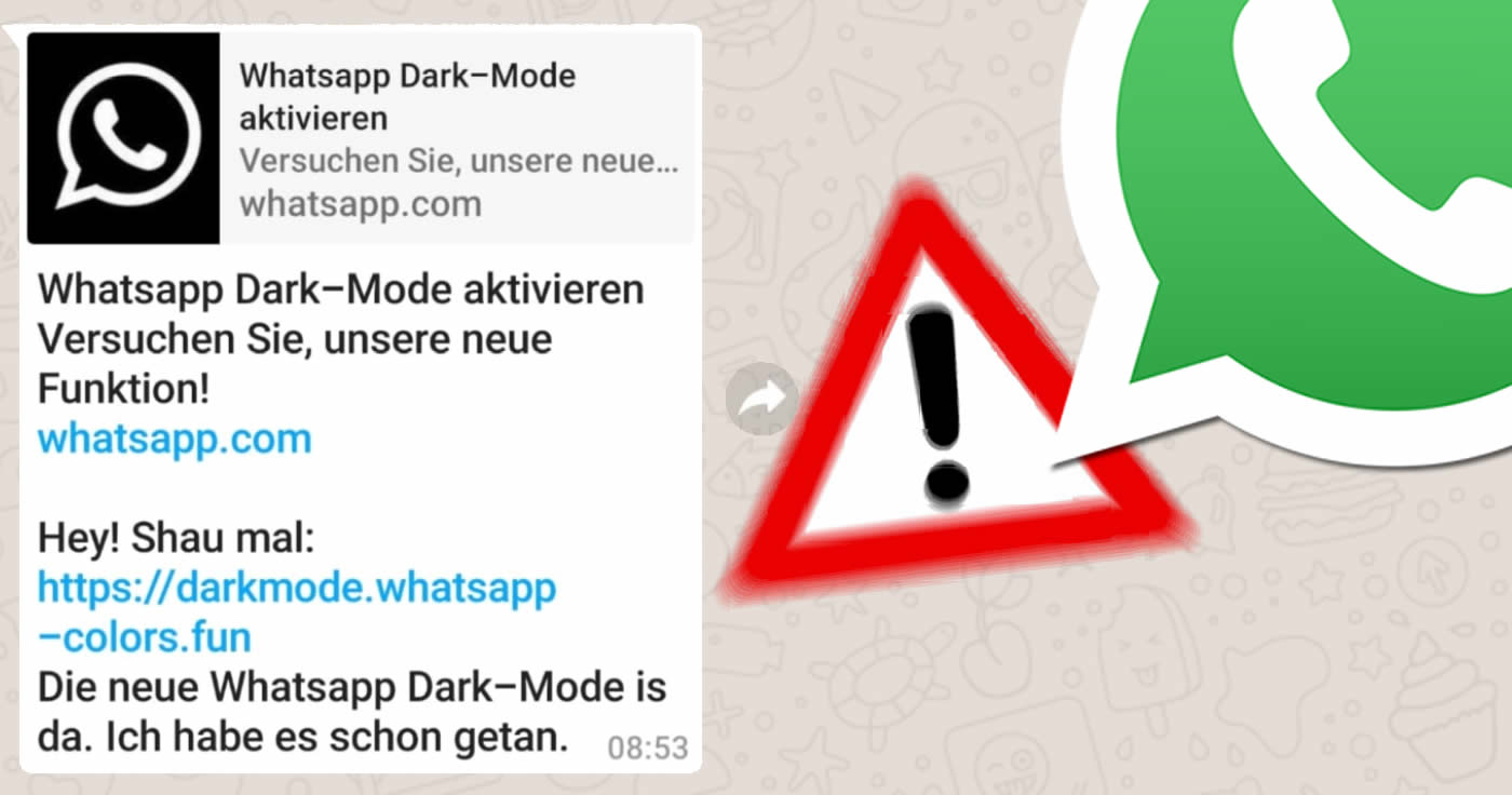 Viele WhatsApp-Nutzer warten auf den sogenannten „Dark-Mode“, denn es vermutlich bald geben wird. Dies machen sich jedoch Betrüger zu Nutze!
