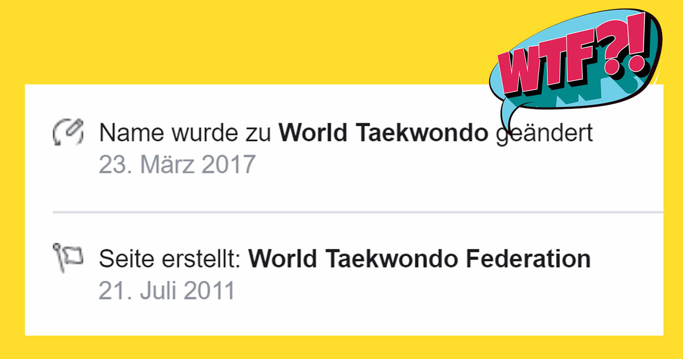 WTF? Die World Taekwondo Federation änderte ihr Kürzel!