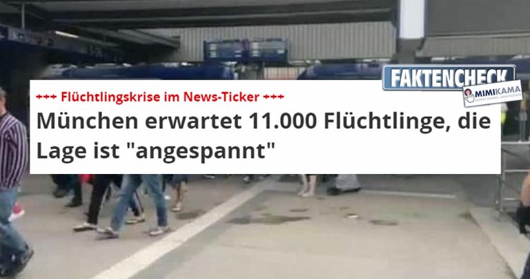 „München erwartet 11.000 Flüchtlinge“ – der Faktencheck