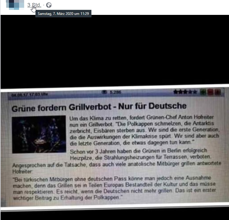 Grillverbot für Deutsche: Fake!
