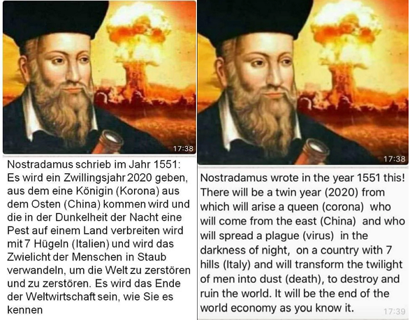 Die angebliche Nostradamus-Prophezeiung