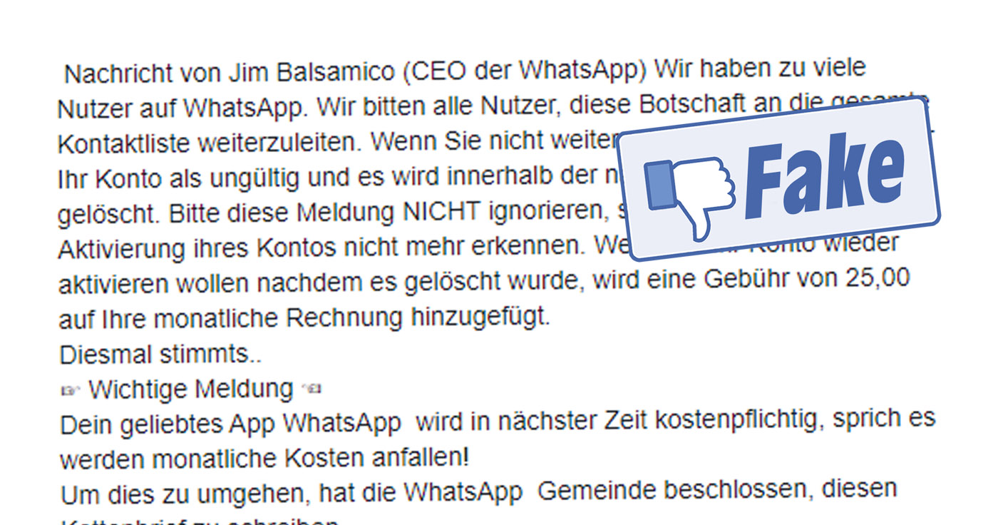 Er ist wieder da: Der angebliche CEO von WhatsApp, Jim Balsamico