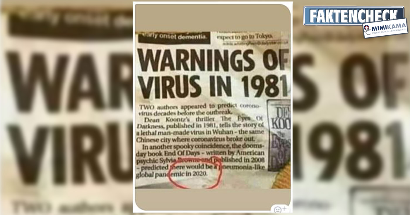 Zeitungsausschnitt "Warnings of Virus in 1981" - der Faktencheck
