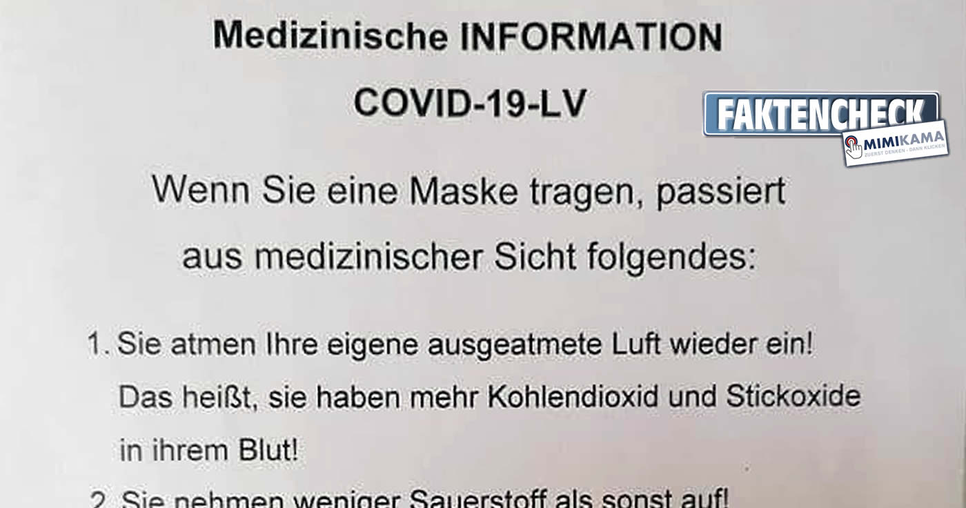 Faktencheck zu "Medizinische Information COVID-19-LV"