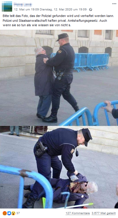 Die alte Frau und der Polizist