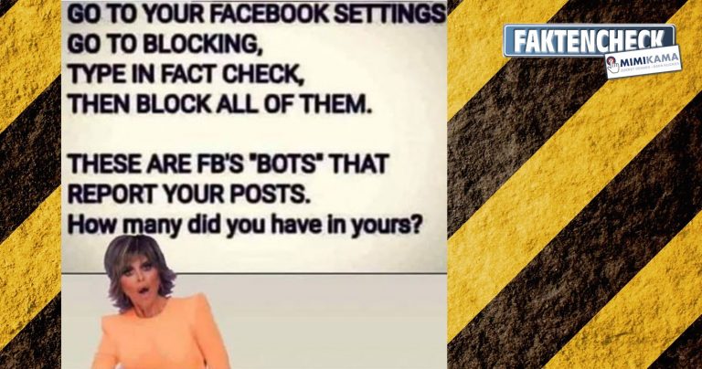 Eine Anleitung zum blockieren von Faktenchecker auf Facebook?