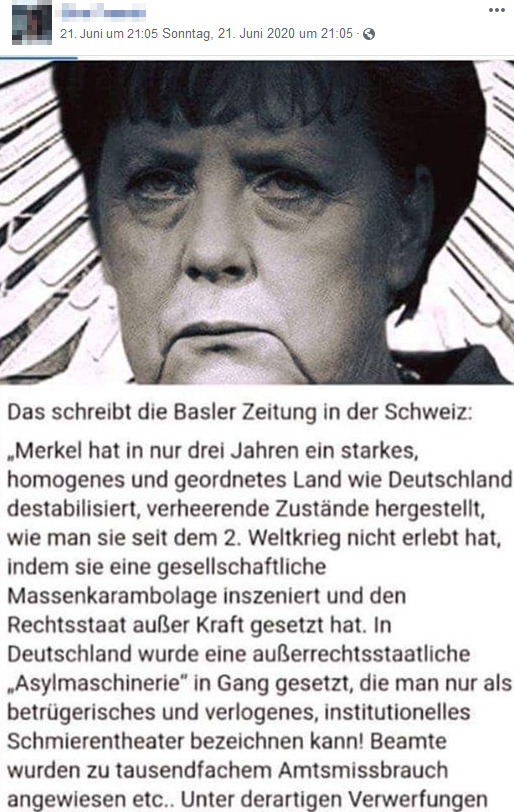 Die Basler Zeitung über Merkel?