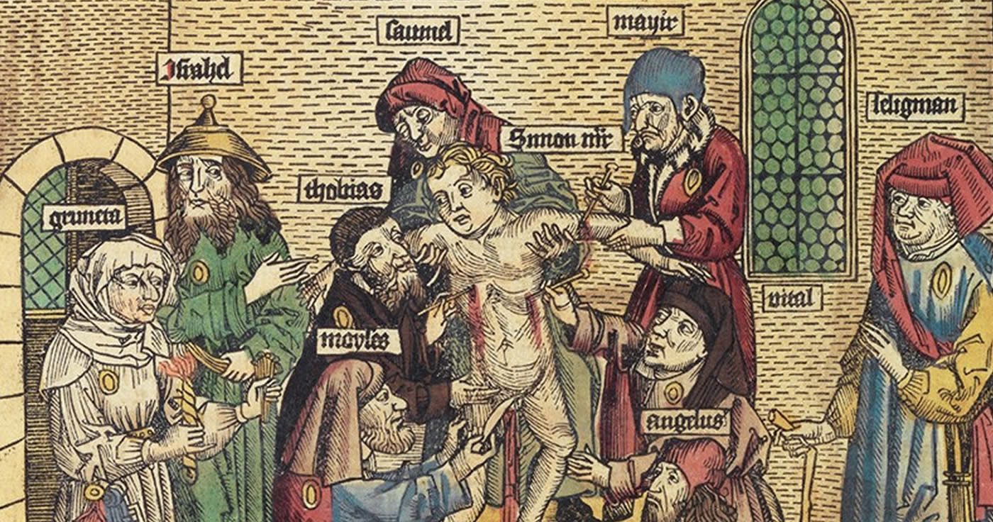 Ritualmordlegenden. Bild: Martyrium des Simon von Trent