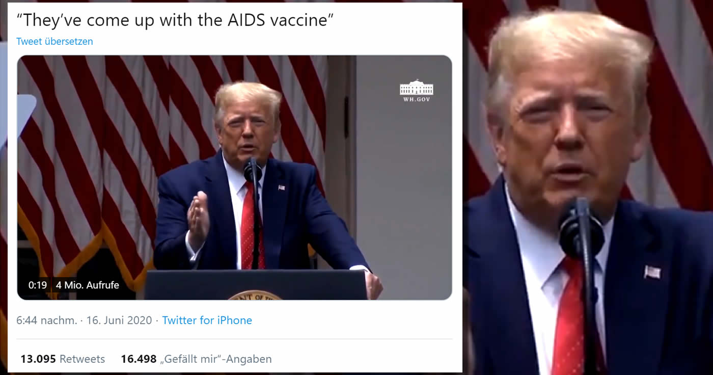 Trump redet von einem nicht-existenten AIDS-Impfstoff