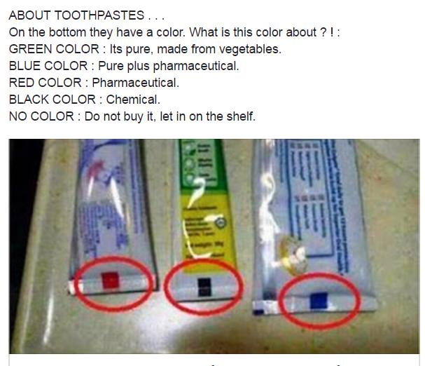 Geheime Zeichen auf den Zahnpastatuben?