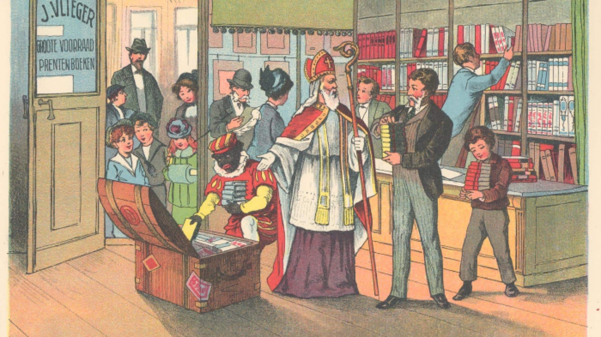 Bildquelle: npo, Sinterklaas und Zwarte Piet in einem Bilderbuch von Jan Schenkman, 1850