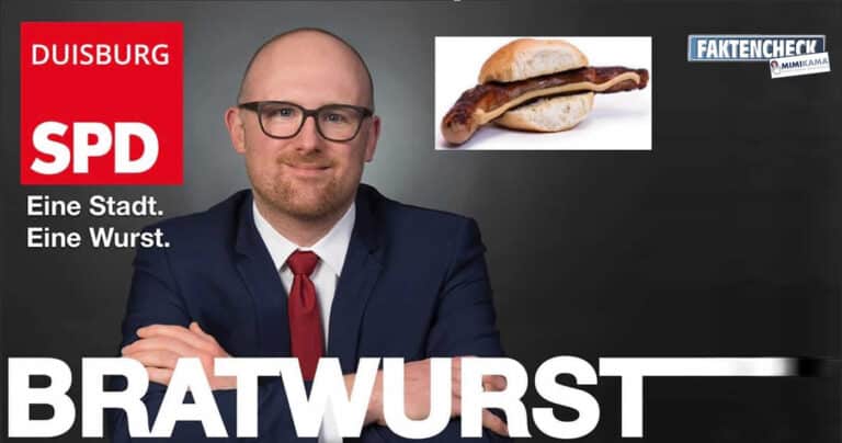 Bratwurst & Duisburg: Nein, dieses Sharepic stammt nicht von der SPD