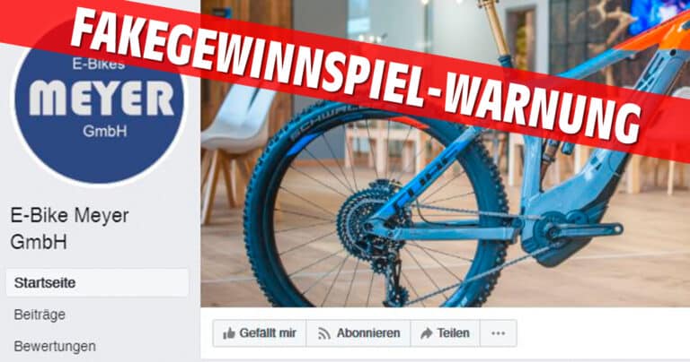 Nein, es werden keine E-Bikes auf Facebook verschenkt!