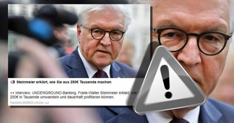 Facebook-Werbung: Frank-Walter Steinmeier wirbt nicht für „Underground Banking“
