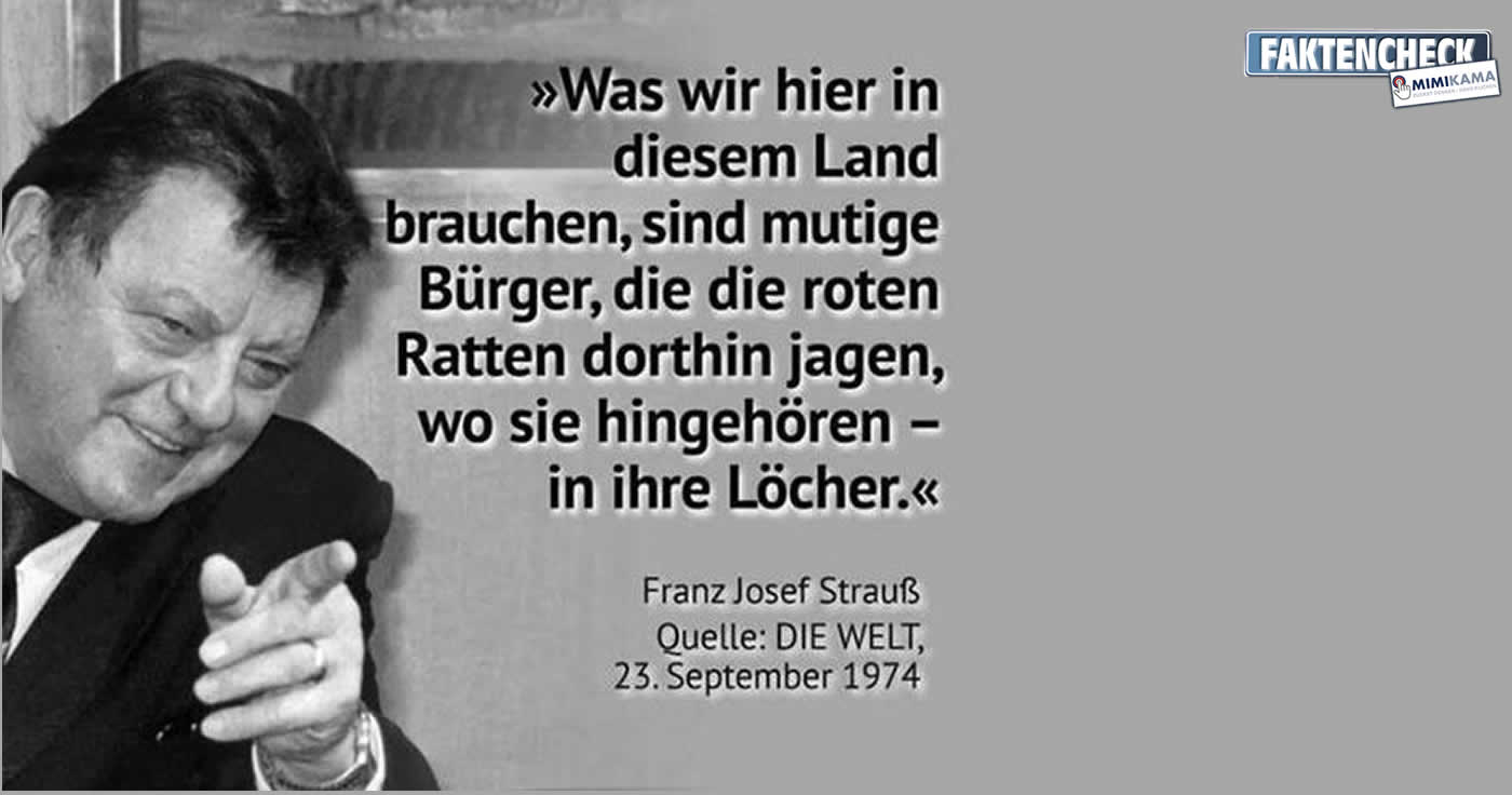 Das Zitat von Franz Josef Strauß im Faktencheck
