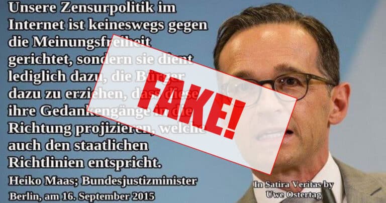 Zensurpolitik und Maas: Sharepic ist ein Fake!