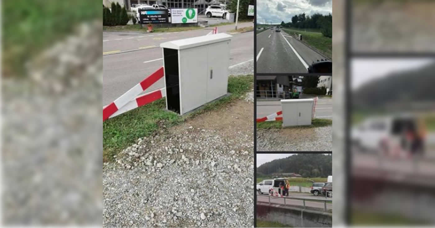 Radarkasten in Schweiz sieht aus wie Stromkasten