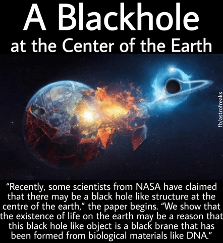 Sharepic über das angebliche Schwarze Loch