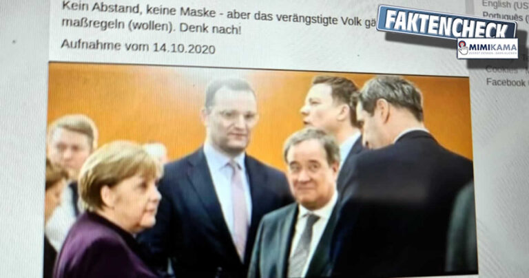 Bild-Check: Merkel, Spahn und Co. trafen sich letztens nicht ohne Maske