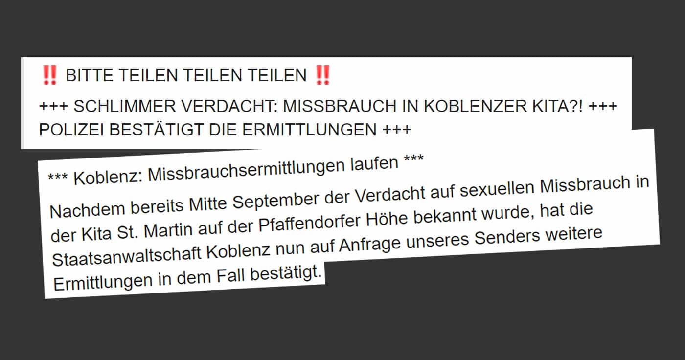 Angeblicher sexueller Missbrauch in Kindertagesstätte in Koblenz, Pfaffendorfer Höhe