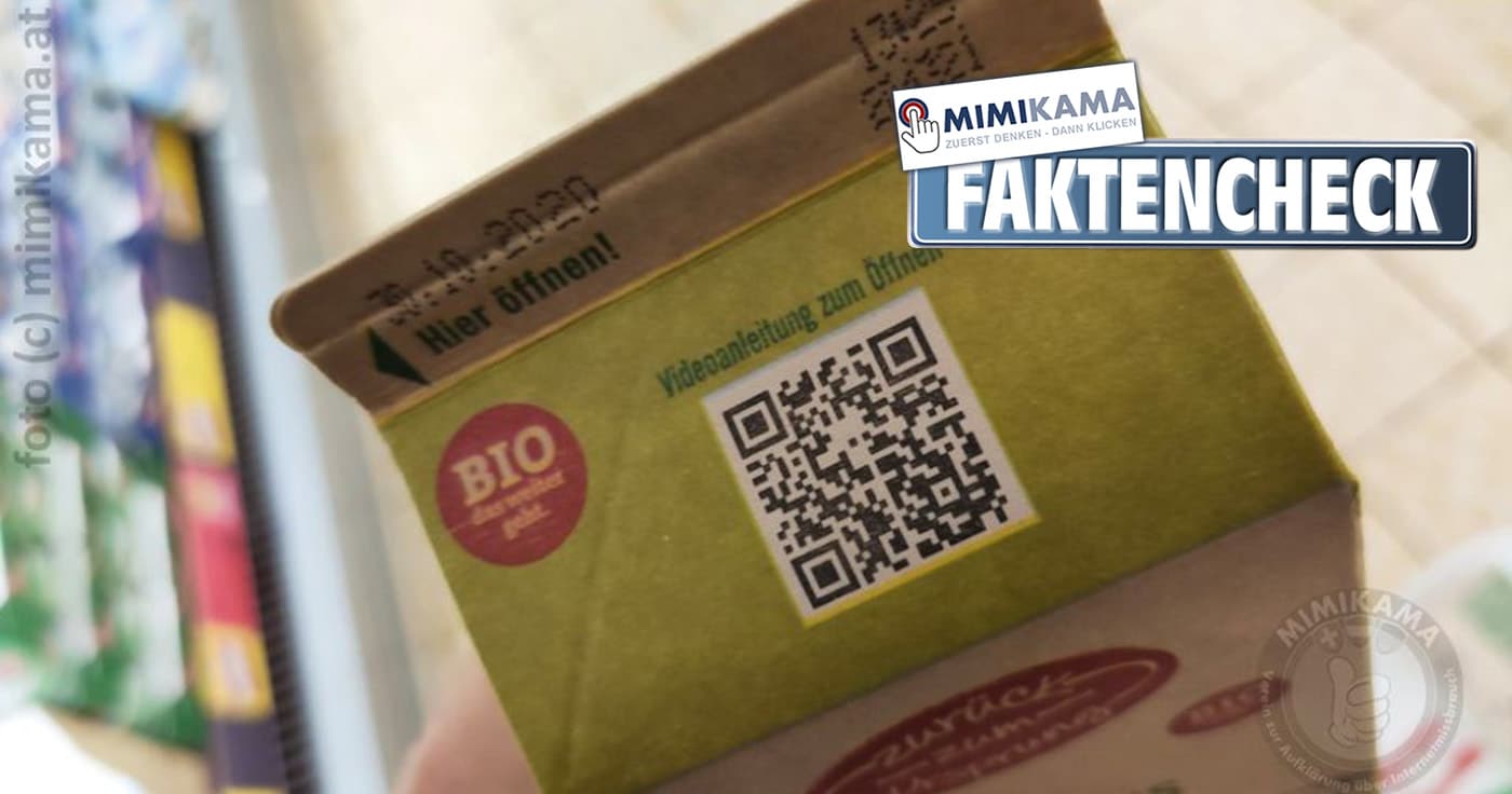 Milverpackung und QR Code: Das ist kein Fake!