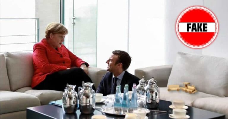 Emmanuel Macron sitzt nicht zu Füßen Angela Merkels