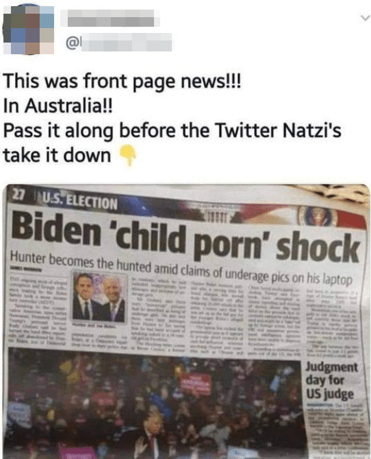 "Biden 'Child Porn' Shock" Faktencheck