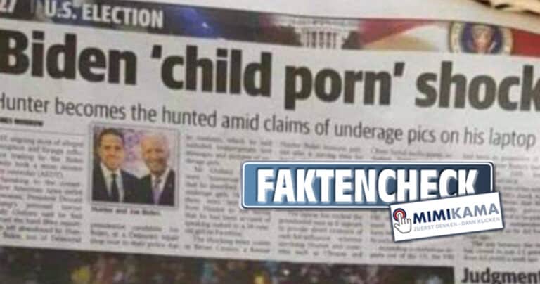 Schlagzeile „Biden ‚Child Porn‘ Shock“ im Faktencheck