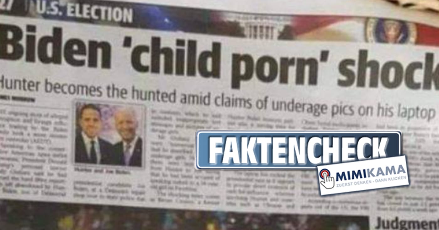 Schlagzeile "Biden 'Child Porn' Shock" im Faktencheck