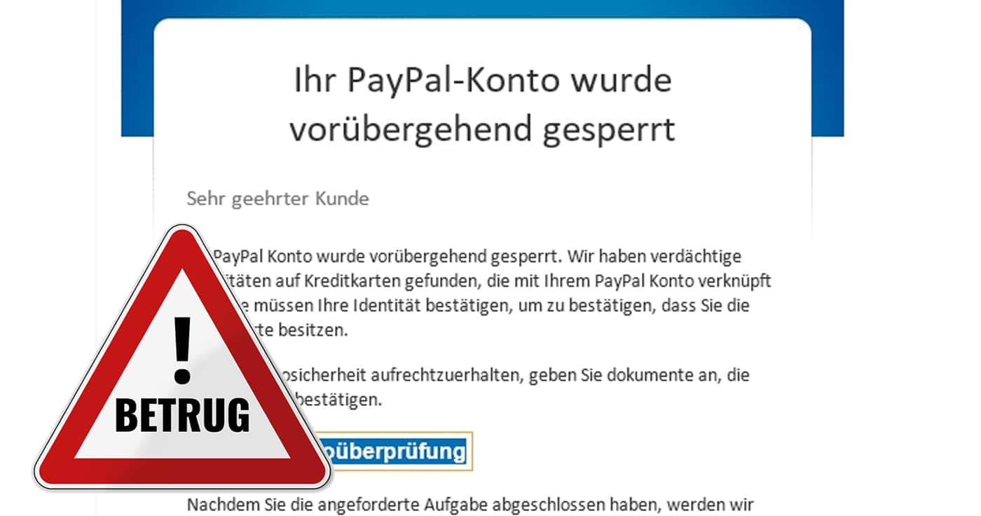 PayPal-Phishing - Vorsicht, wenn PayPal dich vermeintlich zum Login auffordert