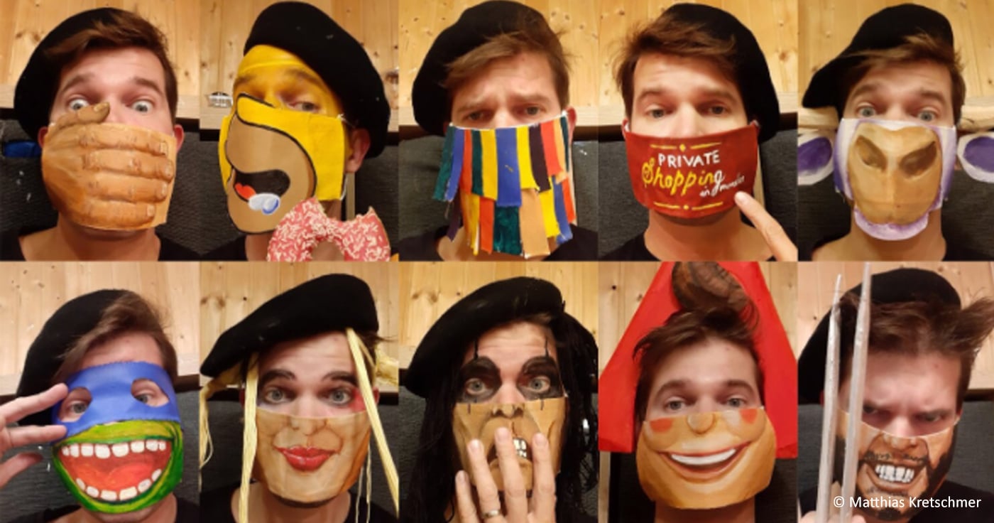 Lockdown: Wiener Künstler gestaltet täglich neue Motiv-Maske