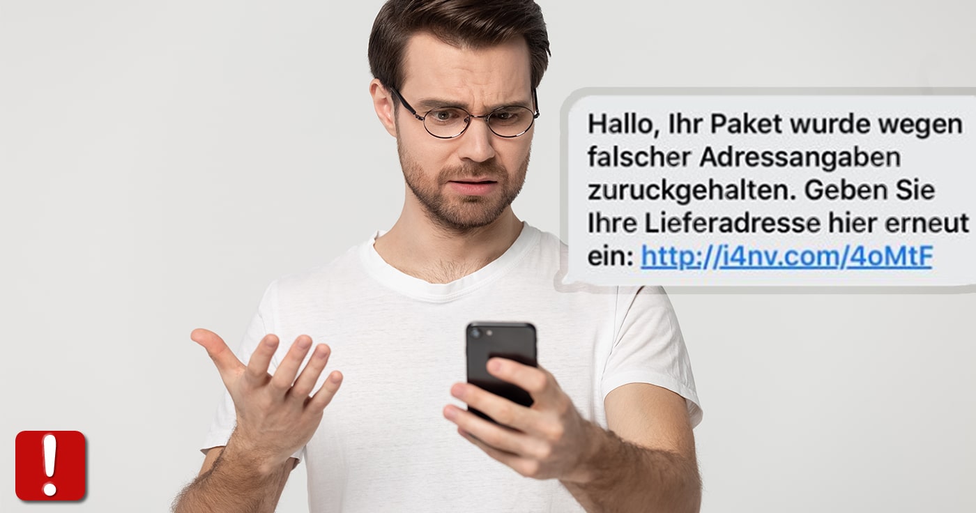 Paket soll nicht zustellbar sein? Vorsicht vor einer SMS mit Link! - Artikelbild: fizkes / Shutterstock
