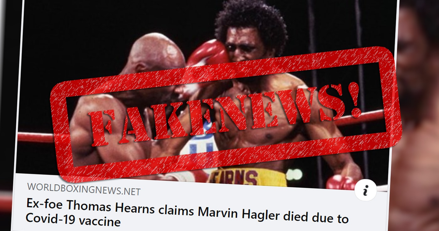 Box-Legende Marvelous Marvin Hagler nicht an COVID-Impfung verstorben