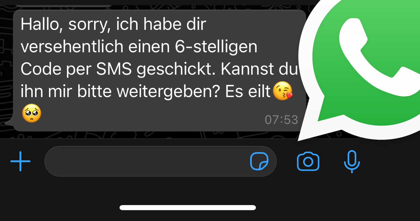 Alte WhatsApp-Betrugsmasche hat aktuell wieder Erfolg - Finger weg! - Artikelbild: Screenshot / polizei-praevention