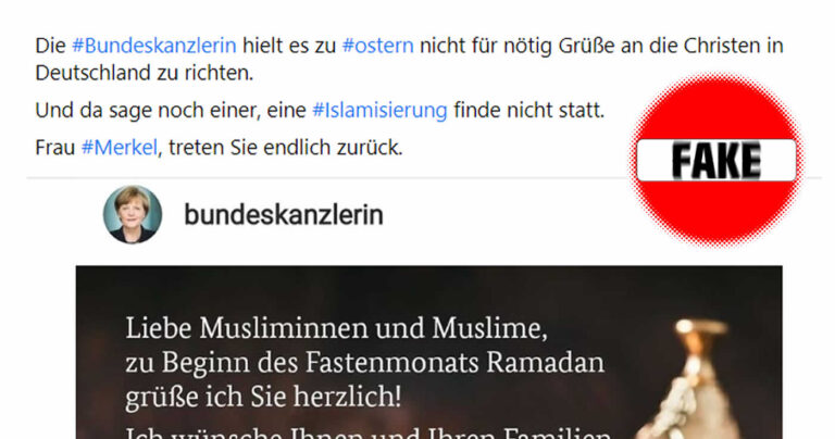 Merkel: Grüße zu Ramadan, aber nicht zu Ostern? Falsch!