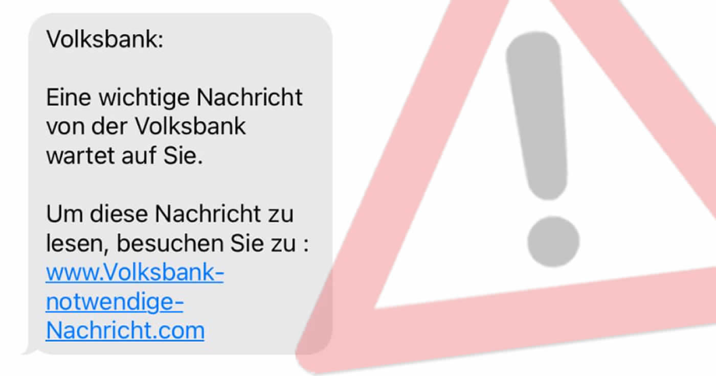 Falsche Volksbank versendet Phishing-SMS