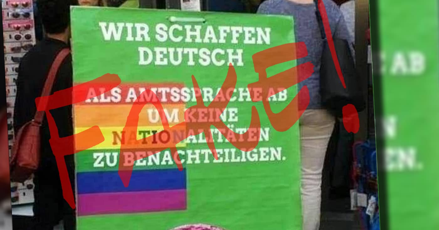 Nein, die Grünen wollen Deutsch als Amtssprache nicht abschaffen!