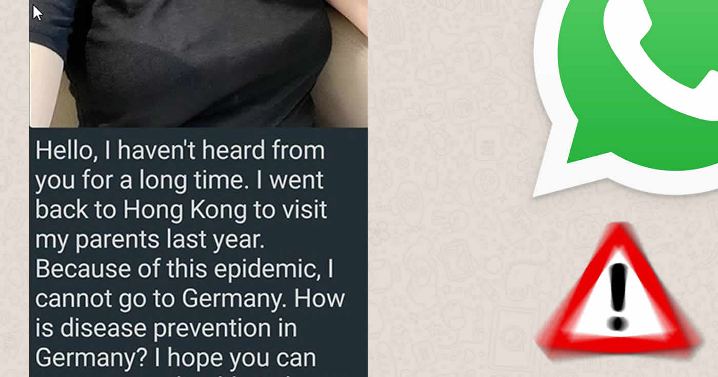WhatsApp: Betrüger geben sich als Freundin in Hongkong aus