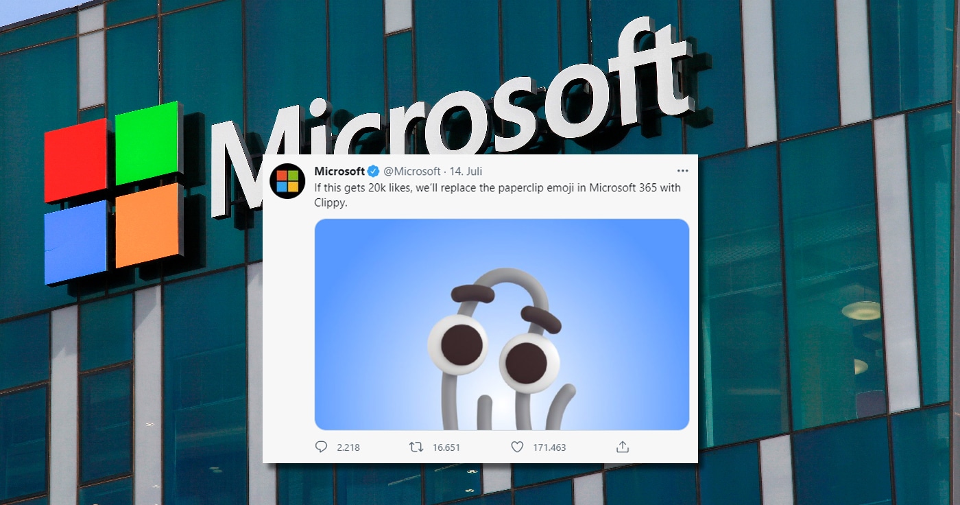 Microsoft bringt Karl "Clippy" Klammer zurück!