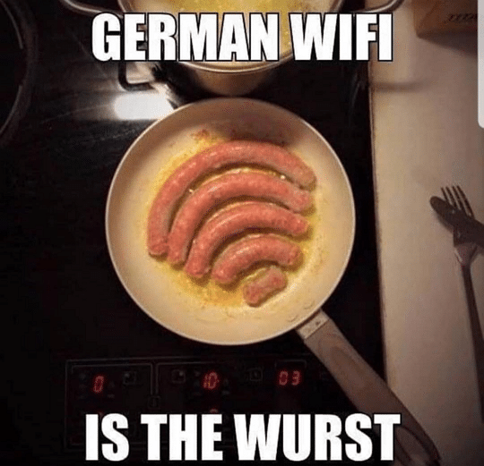 German Wifi is the Wurst