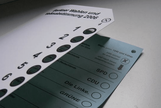 Eine Wahlschablone für Berliner Wahlen