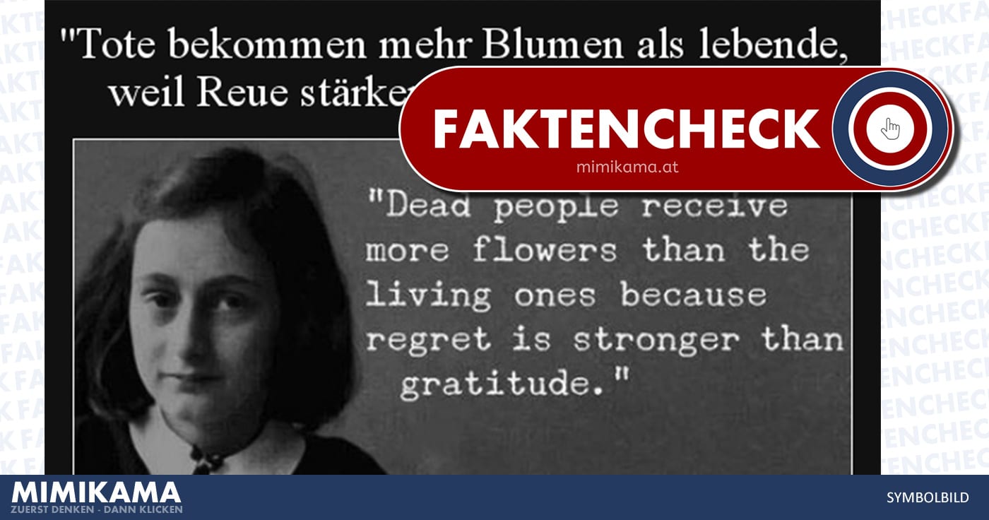Faktencheck zu vermeintlichem Anne Frank Zitat