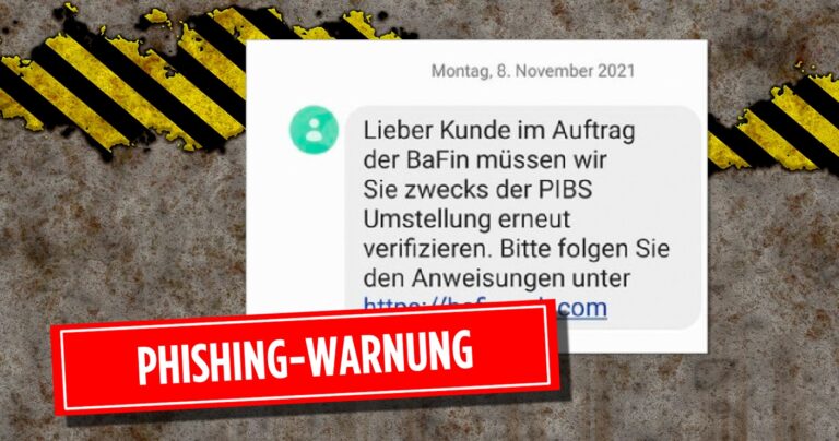 Achtung vor „BaFin“ Phishing SMS