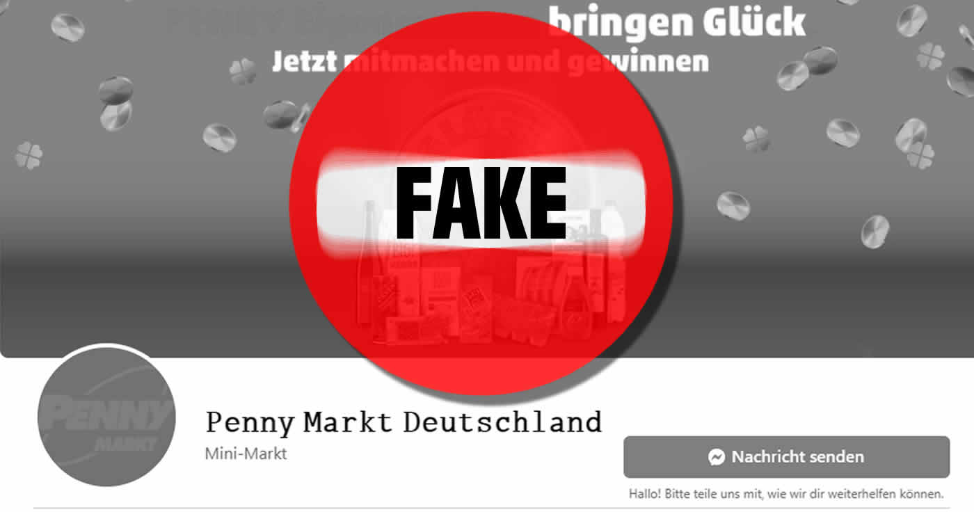 Internetbetrüger geben sich auf Facebook als "Penny Markt Deutschland" aus und locken Nutzer in eine Abofalle.