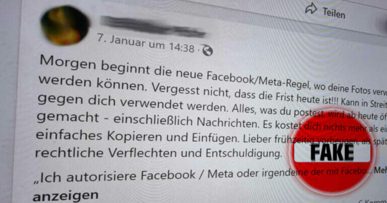 Nein, auch 2022 gibt es keine neue Facebook/Meta-Regel!